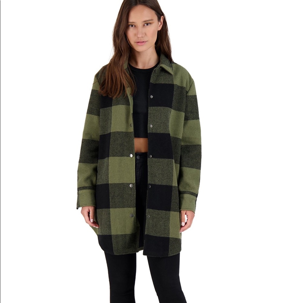 BB Dakota Eldridge Plaid Coat in Sage